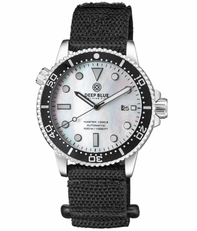 DIVER 1000 II 40MM AUTOMATIC DIVER BLACK CERAMIC BEZEL –WHITE MOTHER OF PEARL DIAL