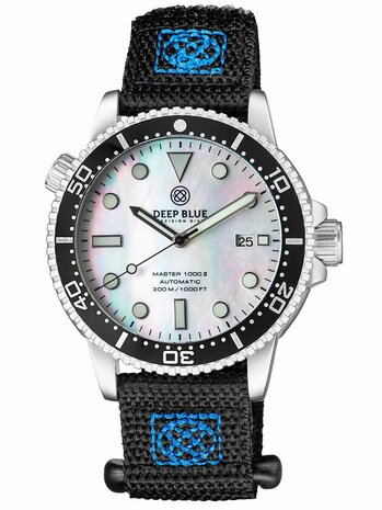 DIVER 1000 II 40MM AUTOMATIC DIVER BLACK CERAMIC BEZEL –WHITE MOTHER OF PEARL DIAL
