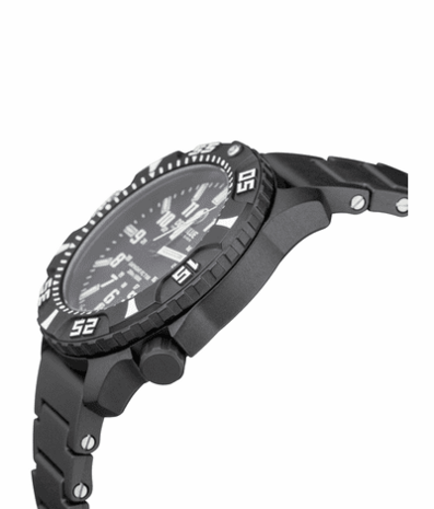 DAYNIGHT DIVER PC TRITIUM AUTOMATIC WATCH STEALTH BEZEL - BLACK STEALTH DIAL BLUE/YELLOW TUBES STRAP