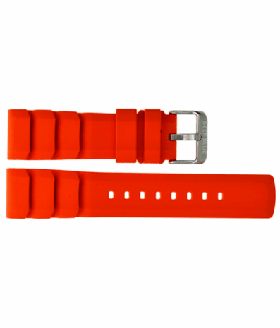 HYDRO 91 NATURAL RUBBER VENT ACCORDIAN SNUG FIT STRAP 22MM ORANGE