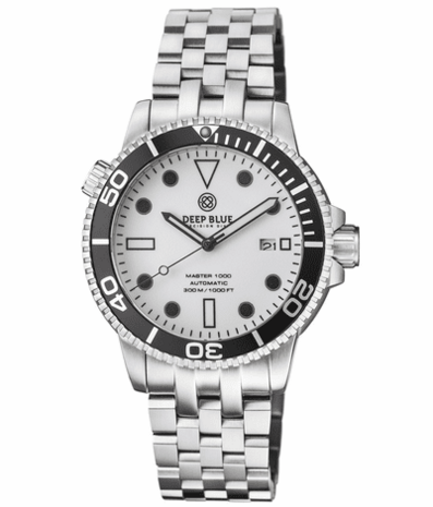 DIVER 1000 II 40MM AUTOMATIC DIVER BLACK CERAMIC BEZEL WHITE FULL LUME DIAL STRAP