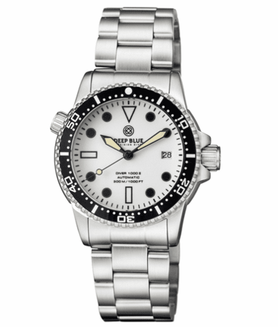 DIVER 1000 II 40MM AUTOMATIC DIVER BLACK CERAMIC BEZEL WHITE FULL LUME DIAL STRAP