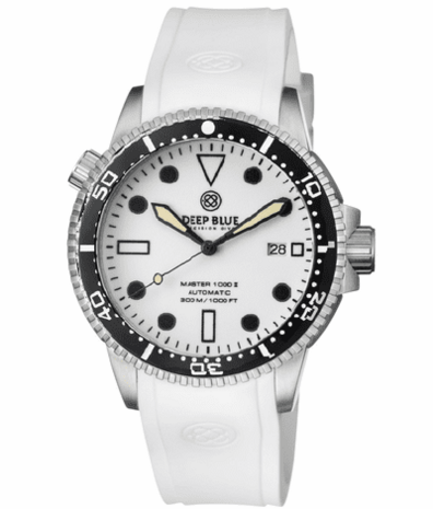 DIVER 1000 II 40MM AUTOMATIC DIVER BLACK CERAMIC BEZEL WHITE FULL LUME DIAL STRAP