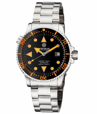 MASTER 1000 II 44MM AUTOMATIC DIVER BLACK ORANGE CERAMIC BEZEL ARROW VINTAGE BLACK DIAL BRACELET
