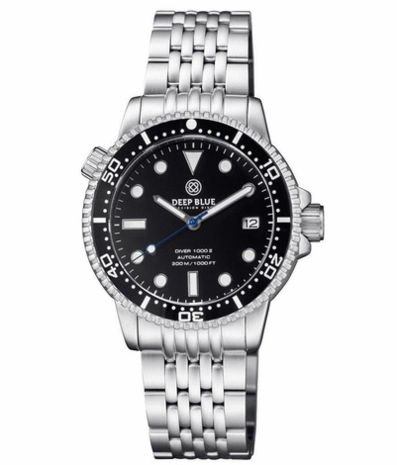 MASTER 1000 II 44MM AUTOMATIC DIVER BLACK CERAMIC BEZEL -BLACK MOTHER OF PEARL DIAL-BLUE SECOND HAND