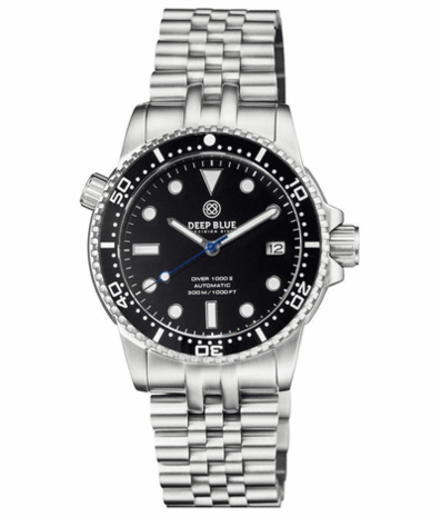 MASTER 1000 II 44MM AUTOMATIC DIVER BLACK CERAMIC BEZEL -BLACK MOTHER OF PEARL DIAL-BLUE SECOND HAND