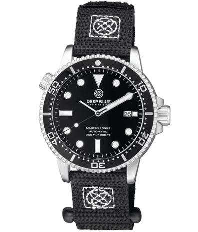 MASTER 1000 II 44MM AUTOMATIC DIVER BLACK CERAMIC BEZEL -BLACK MOTHER OF PEARL DIAL-BLUE SECOND HAND