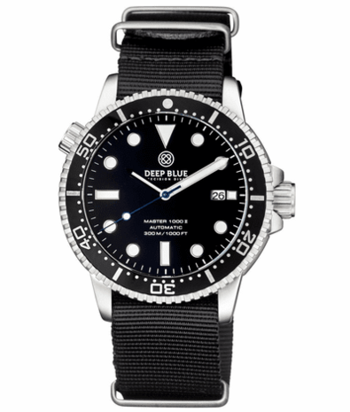 MASTER 1000 II 44MM AUTOMATIC DIVER BLACK CERAMIC BEZEL -BLACK MOTHER OF PEARL DIAL-BLUE SECOND HAND