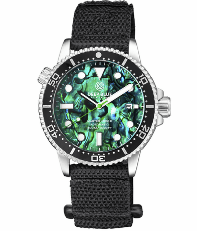 MASTER 1000 II 44MM AUTOMATIC DIVER BLACK CERAMIC BEZEL -GREEN ABALONE DIAL