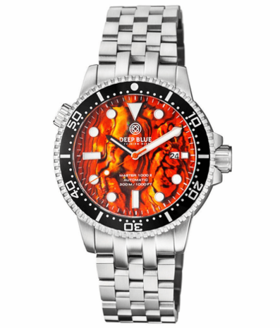 MASTER 1000 II 44MM AUTOMATIC DIVER BLACK CERAMIC BEZEL -ORANGE ABALONE DIAL