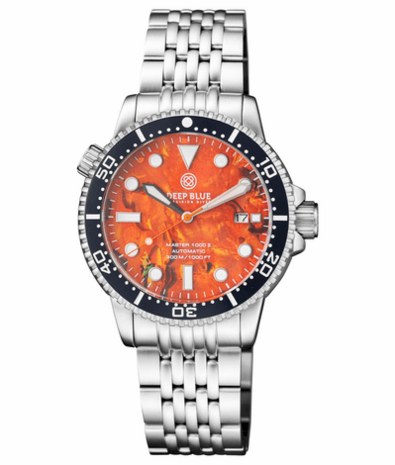 MASTER 1000 II 44MM AUTOMATIC DIVER BLACK CERAMIC BEZEL -ORANGE ABALONE DIAL