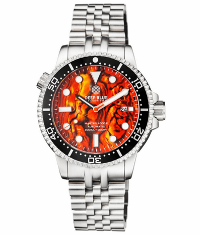 MASTER 1000 II 44MM AUTOMATIC DIVER BLACK CERAMIC BEZEL -ORANGE ABALONE DIAL