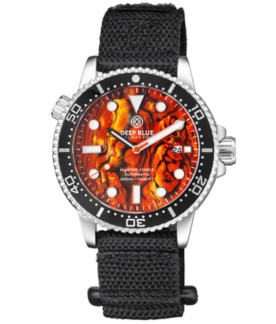 MASTER 1000 II 44MM AUTOMATIC DIVER BLACK CERAMIC BEZEL -ORANGE ABALONE DIAL