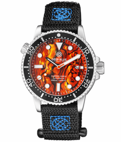 MASTER 1000 II 44MM AUTOMATIC DIVER BLACK CERAMIC BEZEL -ORANGE ABALONE DIAL