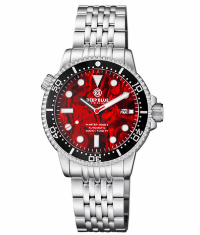 DIVER 1000 II 40MM AUTOMATIC DIVER BLACK CERAMIC BEZEL RED ABALONE DIAL