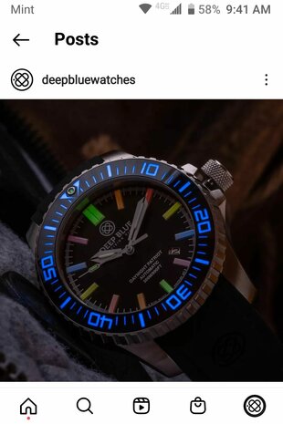 DAYNIGHT PATRIOT BLACK CERAMIC BEZEL - BLACK DIAL &ndash; 7 COLOR TRITIUM TUBES STRAP