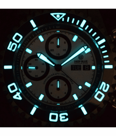 MASTER CHRONO 7750 AUTOMATIC DIVER WHITE DIAL BLACK SUBDIAL RINGS -WHITE SUBDIAL - SPECIAL ORDER - CANNOT BE RETURNED