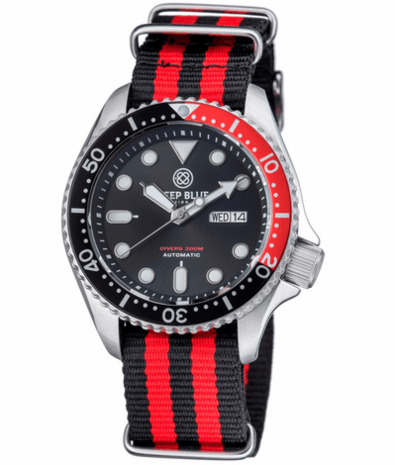 MILITARY AUTOMATIC DIVER 40MM RED/BLACK BEZEL - BLACK DIAL - AUTOMATIC