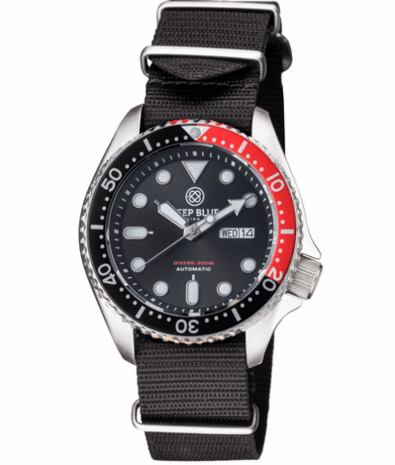 MILITARY AUTOMATIC DIVER 40MM RED/BLACK BEZEL - BLACK DIAL - AUTOMATIC