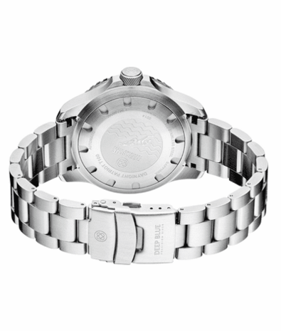 DAYNIGHT PATRIOT BLACK CERAMIC BEZEL - BLACK DIAL - BLUE/YELLOW TUBES BRACELET