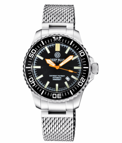 DAYNIGHT PATRIOT LIGHT BLUE CERAMIC BEZEL - DARK BLUE DIAL - BLUE/YELLOW TUBES STRAP