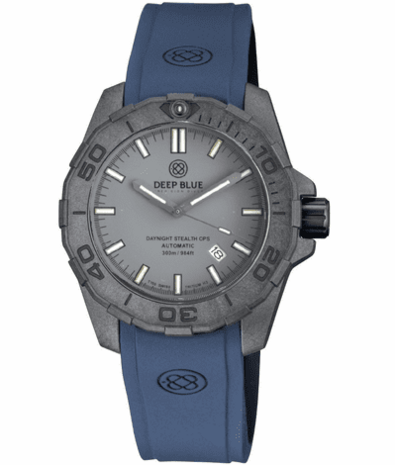 DAYNIGHT STEALTH OPS CARBON CASE GREY DIAL 6 COLORS CYLINDRICAL TRITIUM TUBES AUTOMATIC WATCH SCREW DOWN CROWN