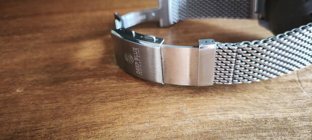 DEMO WITH SPECIAL CLASP!! - DAYNIGHT PATRIOT DARK BLUE CERAMIC BEZEL - DARK BLUE DIAL - ORANGE HANDS - GREEN ORANGE TUBES STRAP