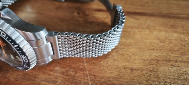 DEMO WITH SPECIAL CLASP!! - DAYNIGHT PATRIOT DARK BLUE CERAMIC BEZEL - DARK BLUE DIAL - ORANGE HANDS - GREEN ORANGE TUBES STRAP