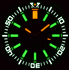 DAYNIGHT PATRIOT BLACK CERAMIC BEZEL - BLACK DIAL - ORANGE HANDS GREEN/ORANGE TUBES STRAP
