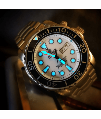 PRO SEA DIVER 1000M BRACELET BLACK CERAMIC BEZEL WHITE GLOSSY DIAL