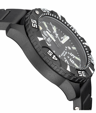 DAYNIGHT DIVER PC TRITIUM AUTOMATIC WATCH BLACK WHITE BEZEL - WHITE DIAL ORANGE HANDS GREEN/ORANGE TUBES STRAP