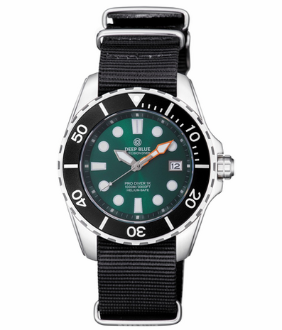 PRO DIVER 1K 1000M AUTOMATIC ALL PURPOSE DIVER GREEN EMERALD DIAL STRAP
