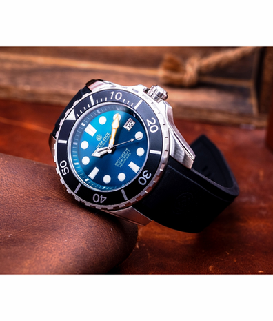 PRO DIVER 1K 1000M AUTOMATIC ALL PURPOSE DIVER JADE BLUE DIAL STRAP