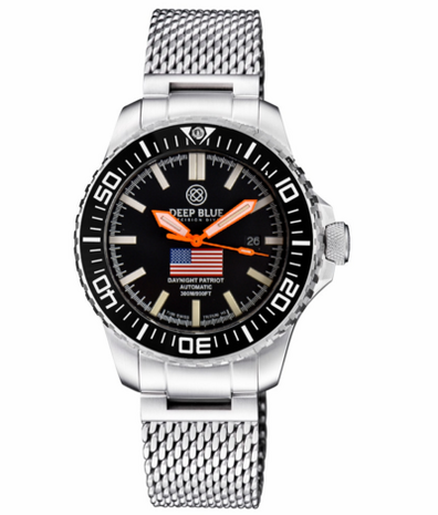 "INTRO PRICE " DAYNIGHT PATRIOT USA ORANGE HANDS TRITIUM TUBES T-100 BRACELET