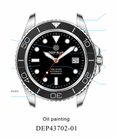 PRO DIVER 200 BLACK DIAL 42.5MM AUTOMATIC BRACELET DIVE WATCH