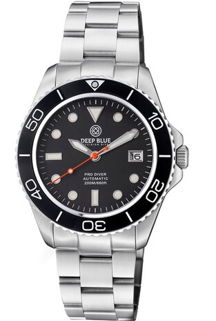 PRO DIVER 200 BLACK DIAL 42.5MM AUTOMATIC BRACELET DIVE WATCH