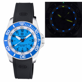 CHOOSE MODEL : DAYNIGHT 43MM DIVER SOLAR POWERED STAINLESS STEEL CASE TRITIUM WATCH