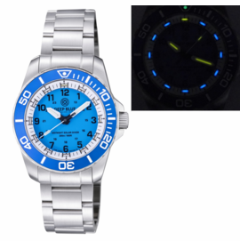 CHOOSE MODEL : DAYNIGHT 43MM DIVER SOLAR POWERED STAINLESS STEEL CASE TRITIUM WATCH