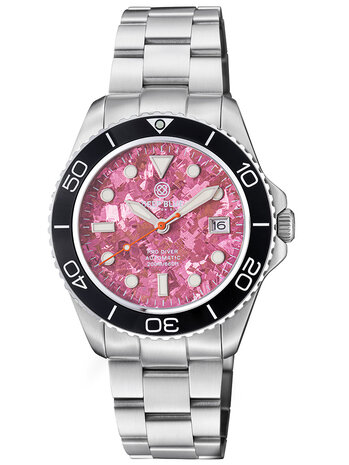 PRO DIVER 200 DUSTY ROSE TITANIUM CRYSTAL DIAL 42.5MM AUTOMATIC BRACELET DIVE WATCH