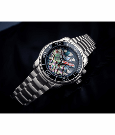 PRO SEA DIVER 1000M BRACELET CERAMIC BLACK BEZEL - ABALONE SHELL DIAL