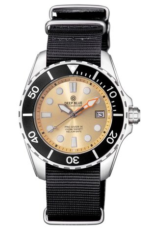 PRO DIVER 1K 1000M AUTOMATIC ALL PURPOSE DIVER CHAMPAGNE DIAL STRAP