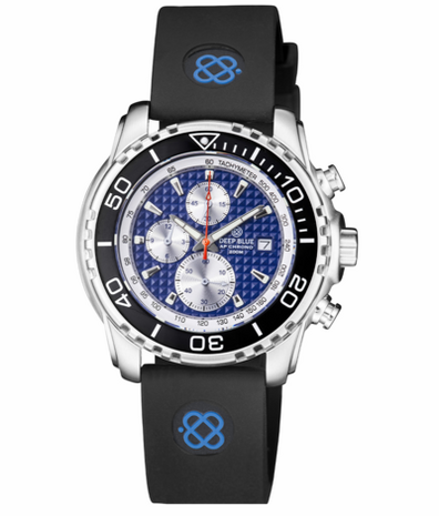 AP CHRONOGRAPH QUARTZ 200M CERAMIC BEZEL BLUE DIAL 