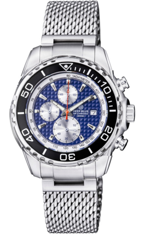 AP CHRONOGRAPH QUARTZ 200M CERAMIC BEZEL BLUE DIAL 