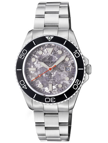 "BACK TO SCHOOL SPECIAL" PRO DIVER 200 SILVER GREY TITANIUM CRYSTAL DIAL 42.5MM AUTOMATIC BRACELET DIVE WATCH