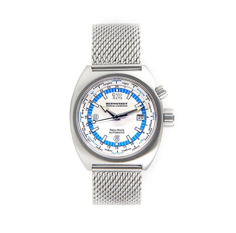 Retro World Timer - White Dial