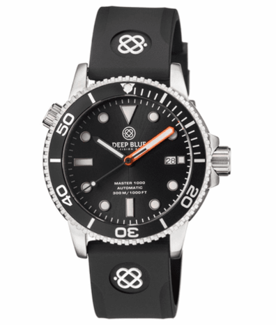 DIVER 1000 AUTOMATIC DIVER BLACK BEZEL -BLACK DIAL-ORANGE SECOND HAND