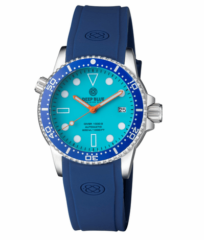 Deep blue automatic watch hotsell