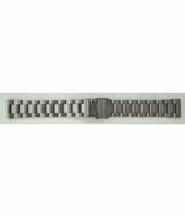 22MM "MASTER" Universal Fit Bracelet Straight end link Stainless Steel Finish